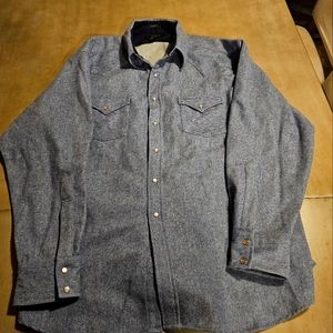 PENDLETON canyon wool Western pearl snap shirt XXL